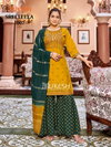 Sree Leela By Mukesh Gadhawal Silk Embroidery Work Kurti With Sharara  And Dupatta Wholesale Suppliers In Mumbai